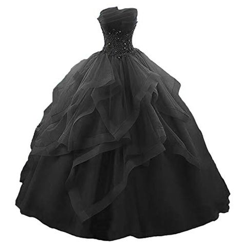 Quinceanera Dresses Strapless, Ball Gown Quinceanera Dresses, Princess Evening Dress, Princess Gowns, Black Ball Gown, Princess Prom Dresses, Prom Dress Long, Custom Gown, Princess Gown