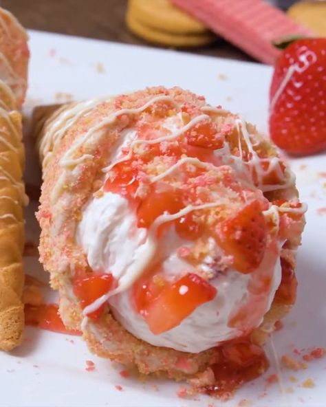 🍓🍰😋 Strawberry Cheesecake Waffle Cones 🍓🍰😋 A delightful, portable dessert that combines the creamy richness of cheesecake with fresh strawberries and the crunch of a waffle cone—perfect for summer! 🍓 Ingredients 🍓 - For the Strawberry Cheesecake Filling: - 8 oz cream cheese, softened - 1/2 cup granulated sugar - 1/2 cup sour cream - 1/2 cup heavy cream - 1 teaspoon vanilla extract - 1/2 cup fresh strawberries, finely chopped - 1 tablespoon lemon juice (optional, for extra tang) - For... Cheesecake Waffle Cones, Strawberry Cheesecake Filling, Summer Ingredients, Portable Dessert, Waffle Cone, Cheesecake Filling, Waffle Cones, Creamy Cheesecake, Fresh Strawberries