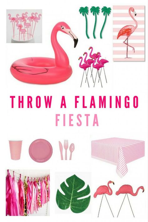 Throwing a flamingo theme party? Here is a round-up of budget-friendly tropical pink items to decorate! Such a fun birthday party idea! Click through for the source list. Flamingo Games, Flamingo Bachelorette Party, Pink Flamingo Birthday, Flamingle Party, Flamingo Pool Parties, Pink Flamingo Party, Flamingo Themed Party, Birthday Party Idea, Flamingo Birthday Party