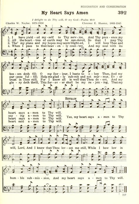 My Heart Says Amen | Hymnary.org Gospel Song Lyrics, Christian Hymns, Wise Sayings, Praise Songs, Gospel Song, Christian Songs, Wise Quotes, Song Lyrics, My Heart