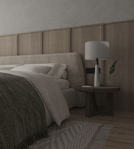 Muji Master Room, Japandi Master Bedrooms Decor, Japanese Scandinavian Bedroom, Japandi Headboard, Headboard Japandi, Japanese Scandinavian Interior Bedroom, Scandinavian Bedroom Minimalist Modern, Bed Japandi, Japandi Interiors Bedroom