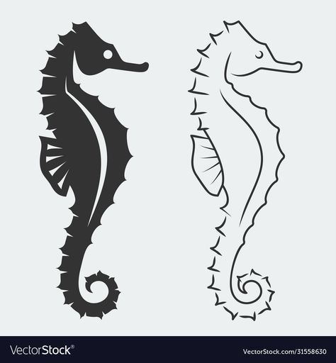 Seahorse Outline, Seahorse Clipart, Mermaid Found, Seahorse Tattoo, Seahorse Art, Animal Print Wallpaper, Pottery Painting Designs, Silhouette Stencil, Sea Horse