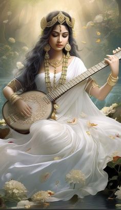 Saraswati Wallpaper, Lord Saraswati, Saraswati Picture, Saraswati Mata, Saraswati Photo, Devi Images Hd, Saraswati Devi, Saraswati Goddess, Indian Goddess