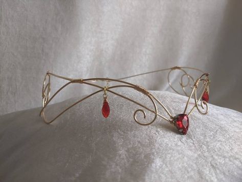 Fae Characters, Wire Tiara, Woodland Tiara, Elven Crown, Elven Tiara, Eye Gems, Horse Eye, Fairy Jewelry, Dark Fairy