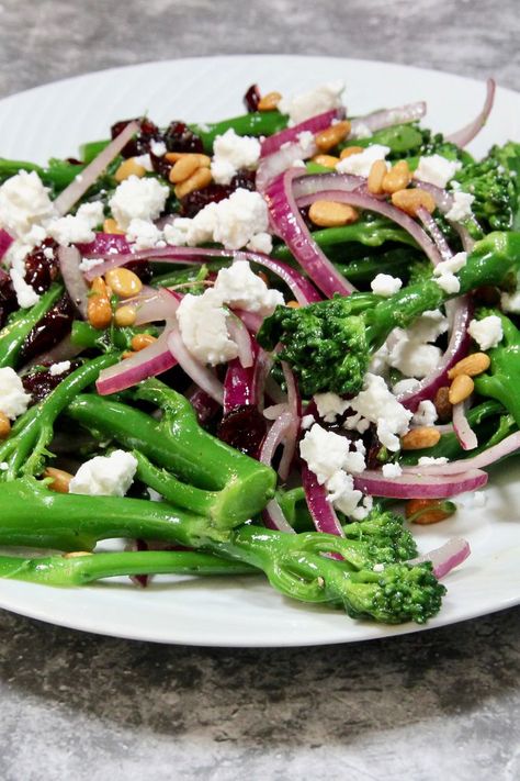 Broccolini Salad Broccolini Salad Recipe, Broccolini Salad, Gi Recipes, Broccolini Recipe, Salad With Feta, Low Gi, Smitten Kitchen, Yummy Salad Recipes, Lip Smackers