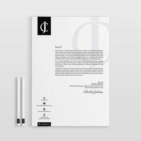 Personal Letterhead Design, University Letterhead Design, Letterhead Design Branding Luxury, Letterhead Layout Design, Headletter Design, Elegant Stationery Design, Letter Head Design Idea, Graphic Design Letterhead, Branded Letterhead