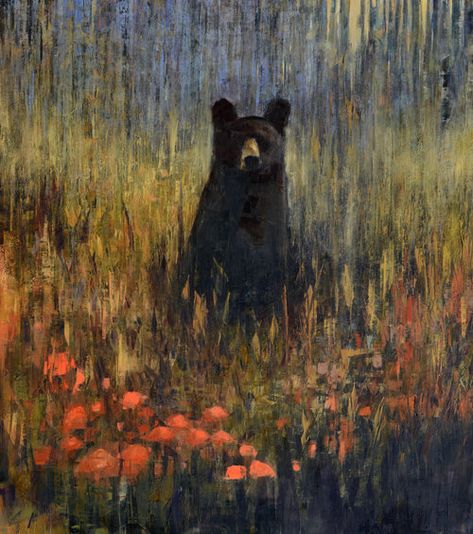 Montana Painting, Dimension Art, Mountain Animals, Black Bears Art, Woodland Tree, Arte Peculiar, Bear Paintings, The Natural World, Bear Hug