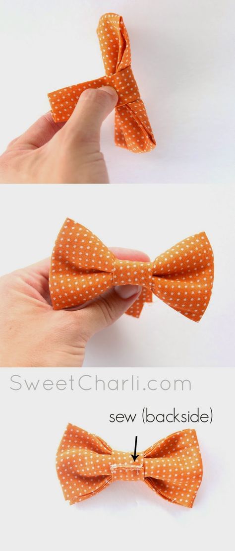 Easy Bow Tie Tutorial » Kami Watson Diy Bow Ties, Felt Bow Tie, Bow Tie Tutorial, Tie Tutorial, Make A Bow Tie, Easy Bow, Toddler Bow Ties, Simple Bow, Dogs Stuff