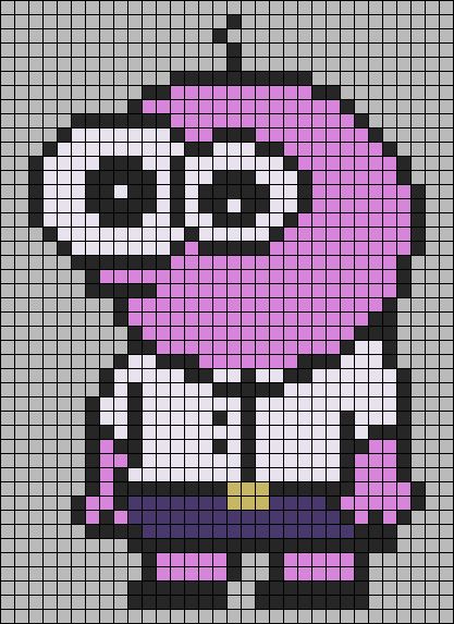 Happy Pixel Art, Shrek Perler Bead Patterns, Smiling Friends Crochet, Pixel Grids For Crochet, Smiling Friends Pixel Art, Smiling Friends Perler Bead, Pixel Grid Design, Funny Perler Beads, Funny Perler Bead Patterns