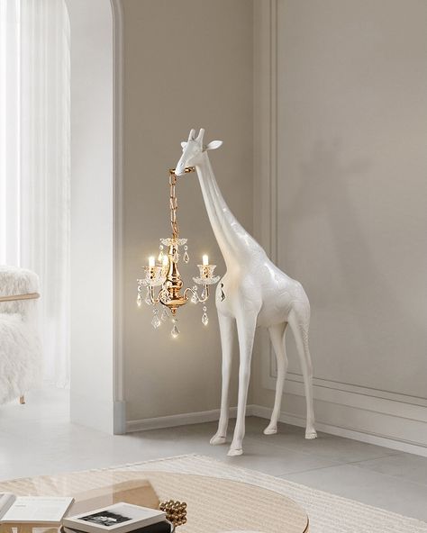 Designed for those with a keen eye for unique and captivating decor. This lamp features a gracefully sculpted giraffe holding a chandelier in its mouth, merging whimsical charm with opulent design. 🔍 Product: Giraffe Floor Lamp 👆 Tap the link in bio for more unique floor lamps! . . . . . . . . . . . . . . . . . . #decorcrushing #interior4u #interior4inspo #sassyhomestyle #inspireushomedecor #housedecoration #mywestwingstyle #moderninteriordesign #dailydecordose #chicinteriors #homedesigns ... Giraffe Lamp, Unique Floor Lamps, Classic Chandelier, Balance Art, The Giraffe, White Floor Lamp, Floor Lamps, Art Moderne, Modern Interior Design