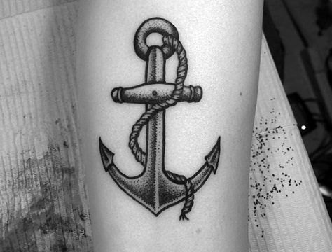 Vintage Anchor Small Forearm Tattoos For Men                                                                                                                                                      More Sea Tattoos, Cool Simple Tattoos, Small Anchor Tattoos, Small Anchor, Anchor Tattoo Design, Small Shoulder Tattoos, Simple Tattoos For Guys, Rose Tattoos For Men, Small Forearm Tattoos