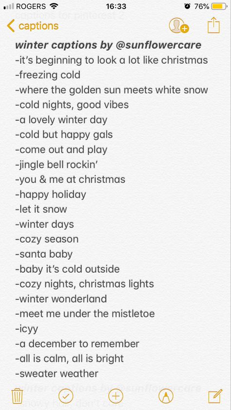 Quotes For Snow Pictures, Cold Ig Captions, Hot Instagram Bio Ideas, Hot Bios Ideas, Captions For Hot Chocolate, Christmas Instagram Pictures Captions, Instagram Captions For Snow Posts, Quotes On Snow, Sweater Captions Instagram