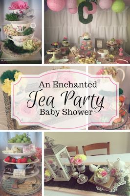 An Enchanted Tea Party Baby Shower - Poppy + Grace Enchanted Tea Party, Tea Party Baby Shower Theme, Baby Tea, English Tea Party, Garden Baby Showers, Baby Shower Tea, Tea Party Theme, Girls Tea Party