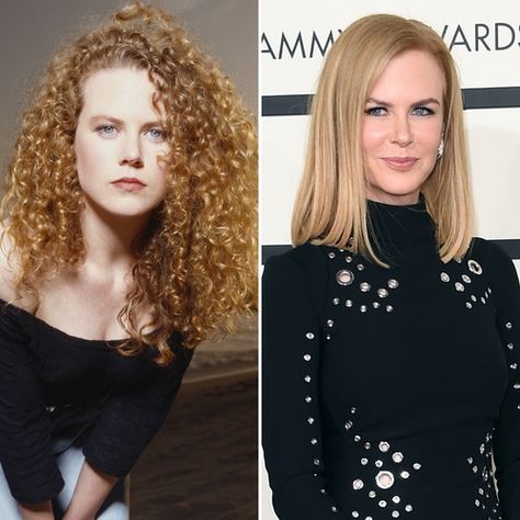 Nicole Kidman, Jennifer Lopez, and More Stars You Forgot Have Naturally Curly Hair Nicole Kidman Natural Hair, Jennifer Lopez Curly Hair, Relaxed Curly Hair, Julia Roberts Curly Hair, Curly Vs Straight Hair, Nicole Kidman Hair, Curly Hair Celebrities, Naturally Curly Hair, Natural Redhead