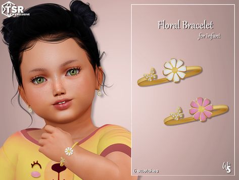 The Sims Resource - Sims 4 - Bracelets - WisteriaSims - Floral Bracelet for Infant Sims 4 Infant Earrings Cc, Sims 4 Toddler Cc Accessories, Infant Accessories Sims 4, Sims 4 Infant Jewelry, Sims 4 Cc Infant Jewelry, Sims 4 Toddler Jewelry Cc, Sims 4 Kids Jewelry Cc, Sims 4 Cc Infant Accessories, Sims 4 Infant Accessories