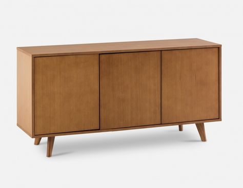 299 + shipping - Structube MELINA - Sideboard - Teak Dining Room Credenza, Lacquered Sideboard, Armchair With Ottoman, Dining Room Furniture Modern, Mid Century Sideboard, Modern Home Furniture, Bentwood Chairs, Teak Sideboard, Dining Room Storage