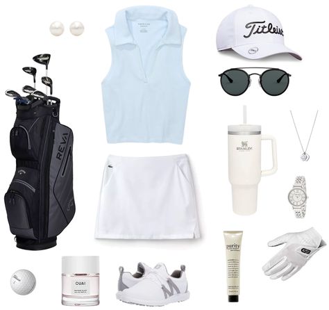 LETS GO GOLFING outfit ideas | Golf Essentials Women, Golf Inspired Outfit, Golf Fits Women, Golf Costume Women, Outfit Golf Women, Preppy Golf Outfit, Cute Golfing Outfits, Golf Tournament Outfit Women Spectator, Cute Golfing Outfits For Women