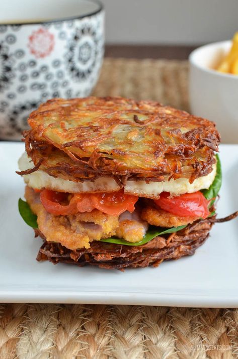 Syn Free Food, Hash Brown Breakfast, Hunters Chicken, Sw Recipes, Breakfast Hashbrowns, Breakfast Potatoes, Sandwich Maker, Syn Free, Hash Brown