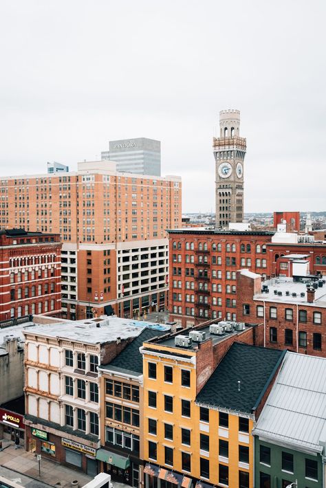 View of the Bromo-Seltzer Tower and downtown Baltimore, Maryland Baltimore Skyline, Baltimore City, Hotel Motel, Posters Framed, Baltimore Maryland, Ancient Ruins, Image House, City Skyline, City View