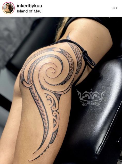 Maori Tattoo Frau, Tato Maori, Polynesian Tattoos Women, Rabbit Tattoo, Hip Thigh Tattoos, Maori Tattoo Designs, Hip Tattoos Women, Leg Tattoos Women, Tattoo Ideas For Women