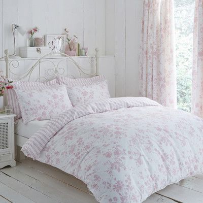 Found it at Wayfair.co.uk - Amelie Duvet Set Pink Duvet Set, Flower Duvet Cover, Geometric Duvet Cover, King Duvet Set, Pink Duvet, Reversible Bedding, Floral Toile, Pink Duvet Cover, Floral Duvet Cover