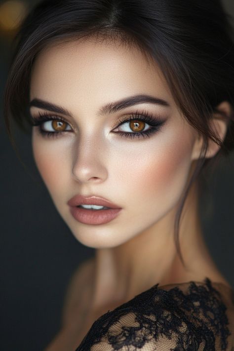 Classy Smokey Eye Makeup, Eye Makeup To Make Brown Eyes Pop, Make Up For Brown Eyes Natural, Makeup For Brunettes With Brown Eyes, Smoky Eyeshadow For Brown Eyes, Smoky Brown Eye Makeup, Brown Eyes Makeup Looks, Eye Makeup Brown Eyes, Autumn Makeup Looks