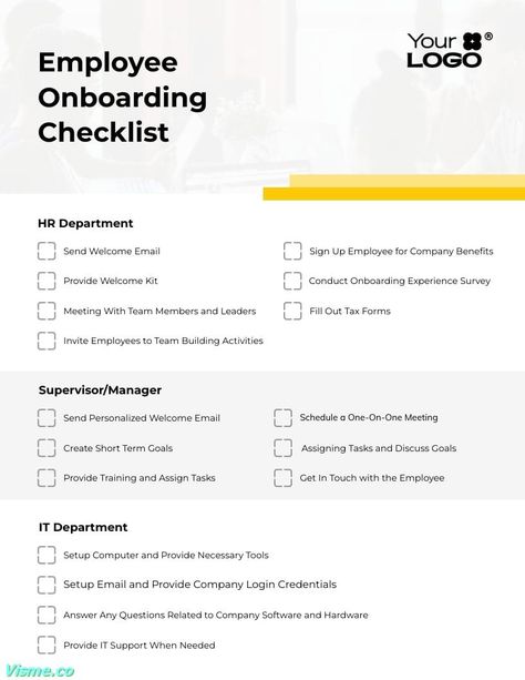 Sleek Employee Onboarding Checklist Consulting Template  Visme Onboarding Checklist, Company Benefits, Welcome Emails, Employee Onboarding, Short Term Goals, Tax Forms, Email Sign, Dream Chaser, Checklist Template