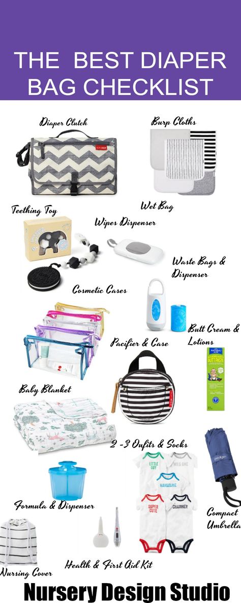 What should you pack in the diaper bag when venturing out? Here's a checklist of diaper bag essentials so you have a well stocked diaper bag and ready to handle messes like a pro. #diaperbagessentials Baby Registry Checklist Printable, Diaper Bag Checklist, Diaper Bag Organization, Diaper Bag Essentials, Baby Registry Checklist, Bag Checklist, Best Diaper Bag, Diaper Caddy, Nappy Bag