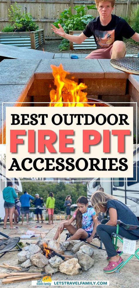 If you want to take your campfire experience to the next level, you absolutely need to have the right campfire accessories. From the backyard best fire pit accessories to campfire accessories for camping, this guide has you covered! Read now to learn more! Camp Fire Hacks, Best Fire Pit, Campfire Accessories, Pit Cooking, Backyard Campfire, Fire Pit Essentials, Fire Pit Cooking, Fire Pit Tools, Cool Fire Pits