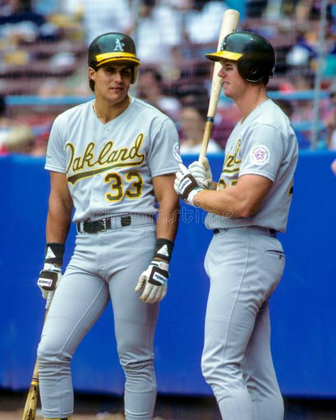 Bash Brothers, Famous Baseball Players, Baseball Legends, Jose Canseco, Baseball World Series, Mark Mcgwire, Oakland A’s, High School Baseball, Baseball Vintage