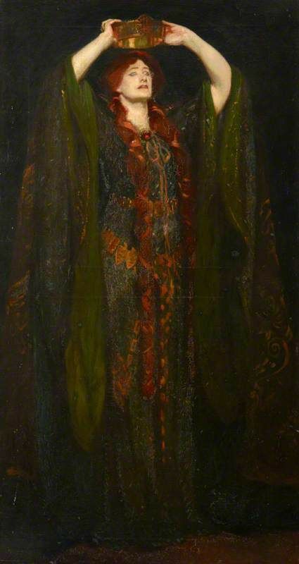 Macbeth Costumes, Tudor Aesthetic, Siobhan Roy, Ellen Terry, Frederick Leighton, Shakespeare Characters, Aberdeen Art Gallery, Shakespeare Macbeth, Lady Macbeth