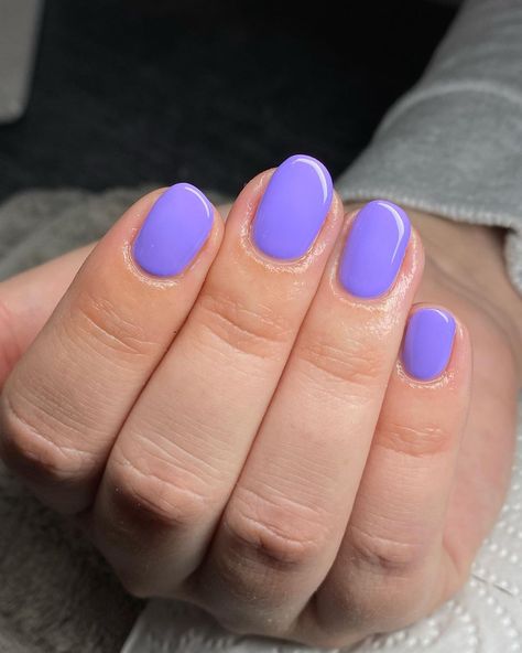 Multi Color Purple Nails, Back To School Nail Colors, Summer Purple Nails Design, Purple Nails Dip, Spring Colored Nails, Purple Gel Nails Ideas, Short Nails Purple, Purple Nail Colors, Bright Purple Nails