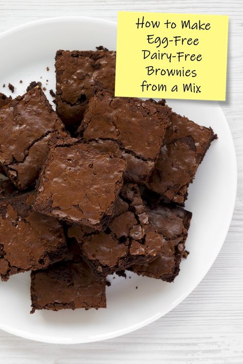 Box Brownies Without Eggs, Betty Crocker Brownie Mix, Dairy Free Brownies, How To Make Brownies, How To Make Eggs, Box Brownies, Chocolate Cookie Dough, Brownie Ingredients, Dairy Free Diet