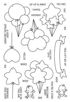 Diy Silicone, Tampons Transparents, Scrapbooking Stamps, Digi Stamp, Bullet Journal Art, 자수 디자인, Bullet Journal Doodles, Digi Stamps, Garden Toys