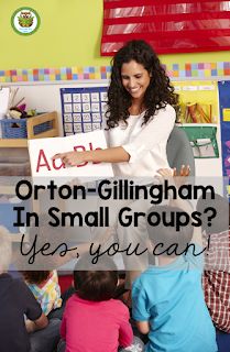 Orton-Gillingham In Small Groups? Yes, You Can! Have you ever wondered how to set up your Orton-Gillingham lessons in small groups? In this part one post, you will learn how to set up proper pacing, small group management, and tips for running an Orton-Gillingham lesson plan smoothly when you are with small groups.  #ortongillingham #multisensoryinstruction #literacy #readingintervention #teachinginsmallgroups #ortongillinghamlessonplans Orton Gillingham Organization, Orton Gillingham Activities, Multisensory Phonics, Multisensory Teaching, Orton Gillingham Lessons, Wilson Reading, Phonemic Awareness Activities, Small Group Reading, Orton Gillingham