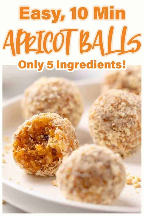 Dried Apricot Recipes, Apricot Balls, Apricot Dessert, Apricot Recipes, Apricot Seeds, Protein Balls, Bliss Balls, Paleo Treats, Dried Apricots