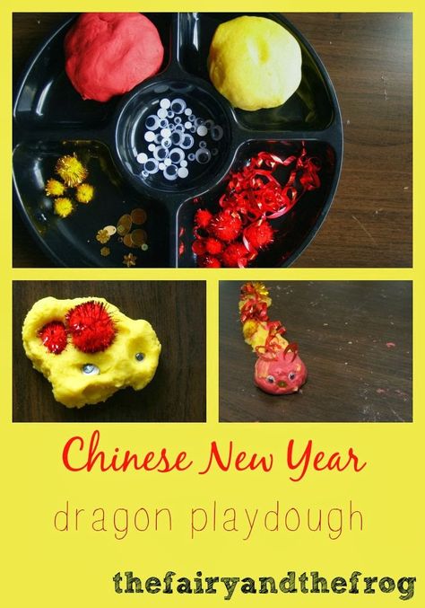 Dragon Playdough, Chinese New Year Kids, News Years Crafts For Kids, Chinese New Year Crafts For Kids, Chinese New Year Activities, Dough Ideas, Chinese New Year Dragon, Chinese Crafts, Chinese New Year Crafts