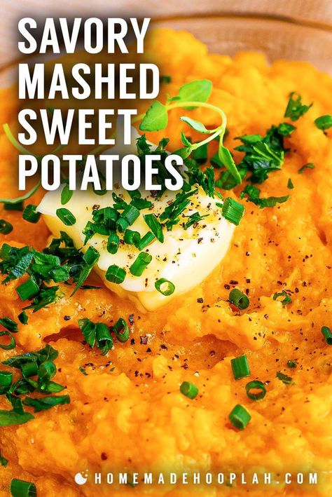 Mashed Sweet Potatoes Savory, Thanksgiving Yam Recipe, Can Yams Recipe, Savory Mashed Sweet Potatoes, Canned Sweet Potato Recipes, Mashed Sweet Potatoes Healthy, Potato Entree, Savory Sweet Potato Recipes, Mashed Yams