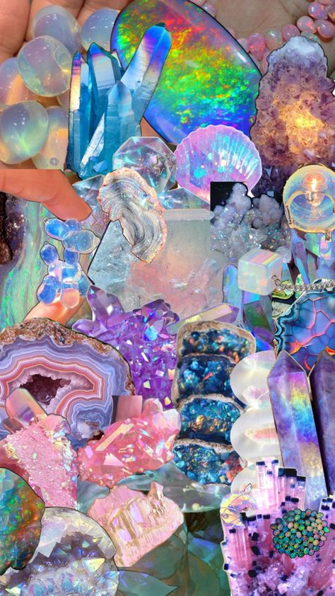 All things iridescent Summer Cowgirl, Mermaid Inspiration, Texas Spring, Color Aesthetic, Crystal Opal, Reference Photos, Opal Crystal, Colour Palette, Aesthetic Wallpapers