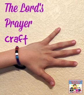 The Lord's Prayer craft The Lord's Prayer Craft, Lords Prayer Crafts, Christian Kids Activities, Prayer Crafts, Kids Church Lessons, Prayer Stations, Our Father Prayer, School Prayer, Children's Church Crafts