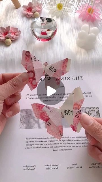 paper crafts creator on Instagram: "This "money" capable butterfly looks so good in the hand shell #Origamitutorial #Handmade #diy #Origami #Butterfly #foldingmethod  paper craft  ideas" Craft Paper Butterfly, Craft Butterfly Paper, How To Make A Butterfly Out Of Paper, How To Make A Butterfly Out Of Money, How To Fold Money Into A Butterfly, How To Make Butterfly With Paper, Butterfly Making With Paper, Money Folding Butterfly, How To Make Paper Butterflies