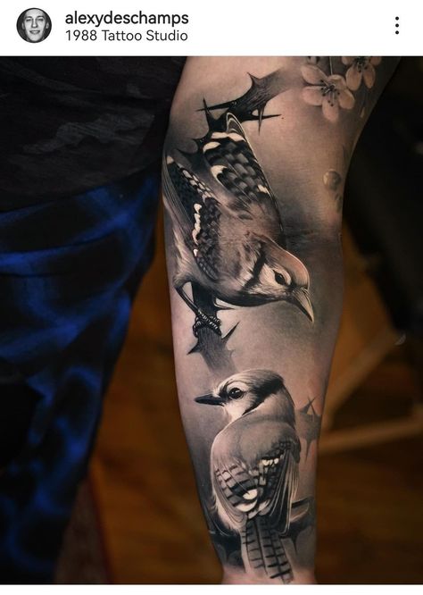 Realism Bird Tattoo, Realism Tattoo Sleeve Women, Realism Flower Tattoo, Realistic Bird Tattoo, White Bird Tattoos, Blatt Tattoos, Bird Tattoo Sleeves, Bird Tattoos Arm, Photo Realism Tattoo