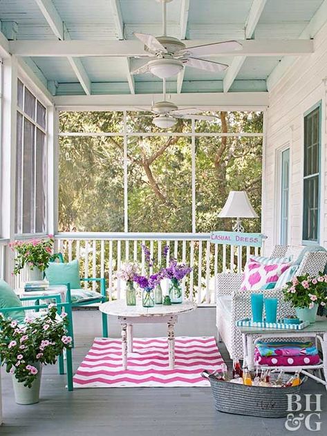 Porch Design Ideas, Porch Paint, Building A Porch, Summer Front Porches, Summer Porch, Diy Porch, Porch Flooring, Small Front Porches, Backyard Porch