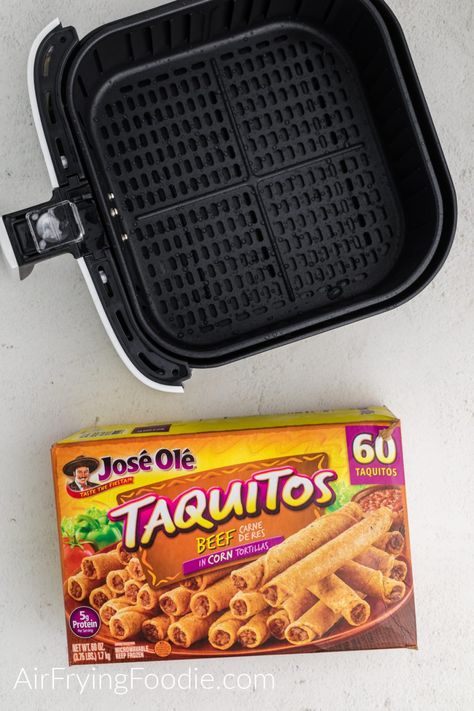 Frozen Taquitos in Air Fryer - Air Frying Foodie Air Fryer Frozen Taquitos, Frozen Taquitos, Air Fryer Taquitos, Homemade Taquitos, Quick And Easy Snacks, Air Fryer Recipes Pork, Best Frozen Meals, Taquitos Beef, Taquitos Recipe