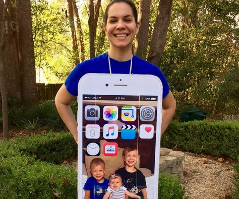 iPhone 6s Costume Iphone Costume, Mother Daughter Projects, Old Names, Halloween Costume Contest, My Nephew, Spray Adhesive, Costume Contest, Graphic Design Software, Cool Tech