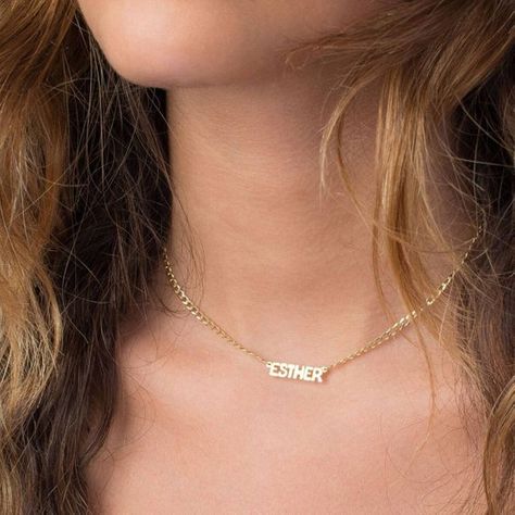 Tiny Block Letter Choker Necklace Block Letter Name Necklace Baguette Diamond Necklace, Customized Necklace, Dainty Diamond Necklace, Floating Necklace, Rose Gold And Silver, Bezel Necklace, Heart Necklace Diamond, Diamond Jewelry Necklace, Diamond Solitaire Necklace