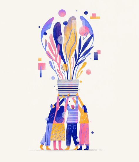 People & Ideas by Brad Cuzen Brad Cuzen, Ui Illustration, Idea Illustration, Birth Doula, Flat Design Illustration, People Illustration, Street Art Graffiti, Illustrations And Posters, Illustration Character Design