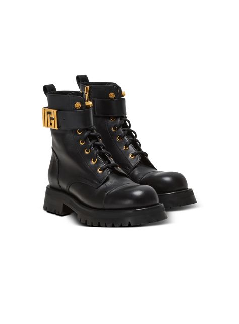 Balmain Boots, Balmain Shoes, Ranger Boot, Hardware Logo, Army Boots, Pierre Balmain, Designer Boots, Ballet Flat Shoes, Mini Fashion