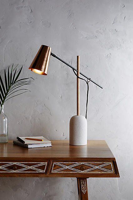 Best Stylish Task & Desk Lamps - High to Low — Annual Guide 2016 | Apartment Therapy Office Desk Lighting, Desk Lamp Ideas, Diy Desk Lamp, Best Desk Lamp, Small Desk Lamp, Desk Lamp Design, Copper Table Lamp, Lamp Makeover, Copper Table