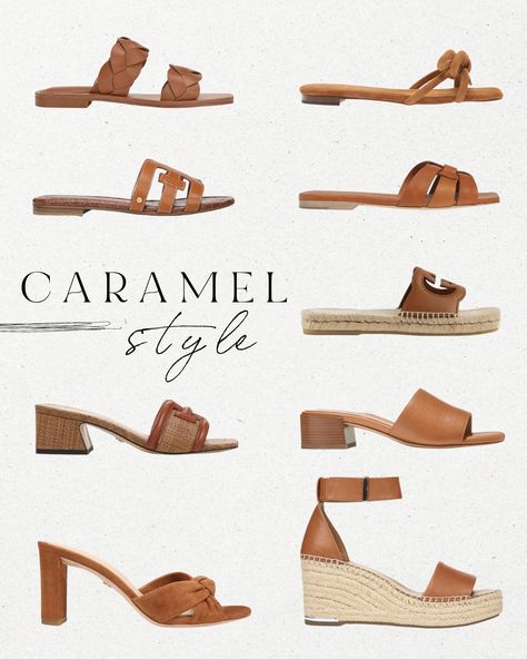 Caramel is the best color to elevate your look, and what better way to do that than with shoes! Check out this collection of caramel shoes at all price points! Chic Jean Outfits, Jeans Outfit Summer, Summer Shorts Outfits, Summer Vacation Outfits, Business Casual Outfits For Women, Favorite Handbags, Summer Work Outfits, Best Color, Colorful Shoes